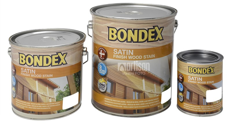 BONDEX Satin - silnovrstvá lazura pro ošetření dřeva v exteriéru v objemu 0.75 l, 2.5 l a 5 l