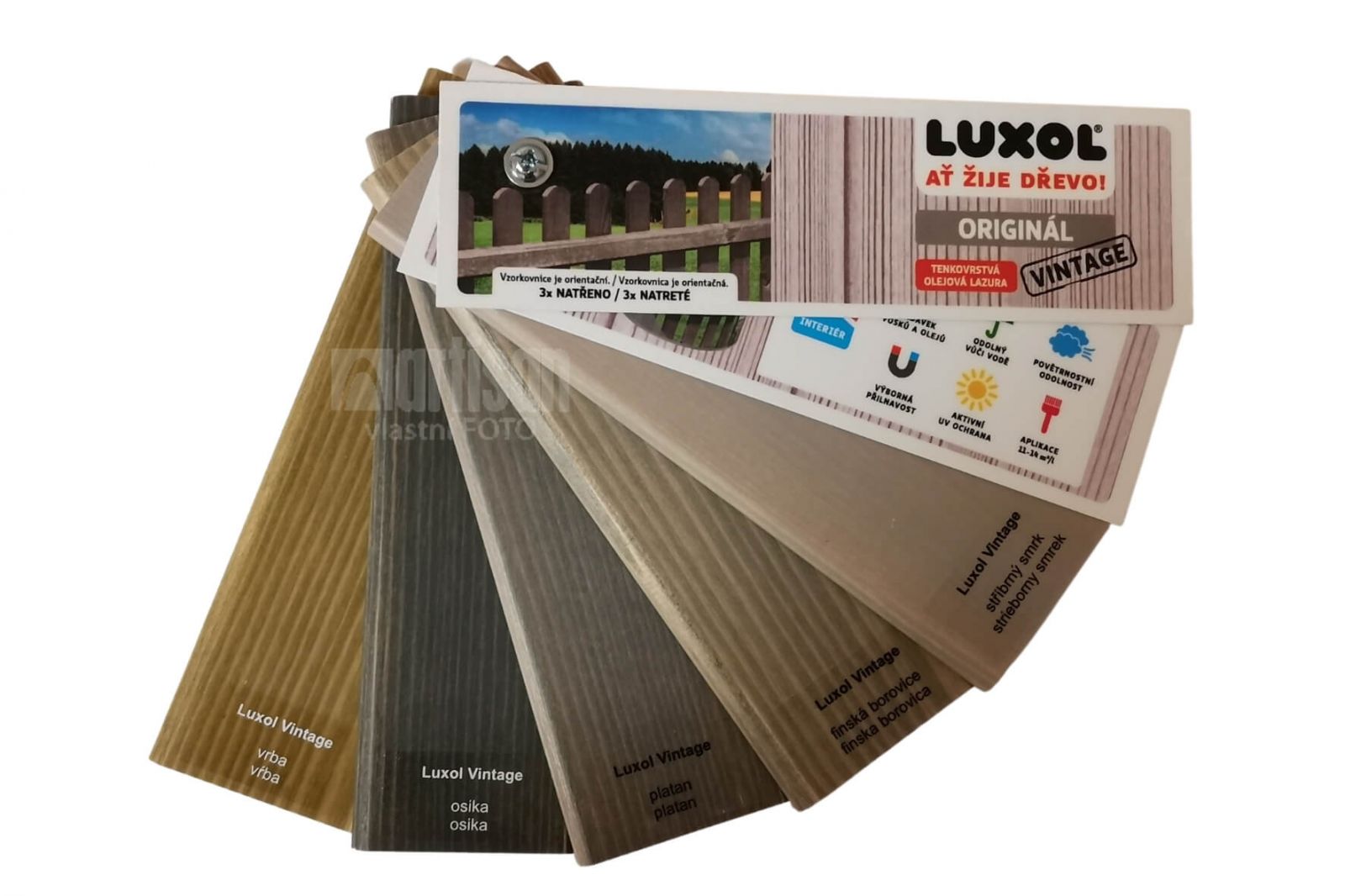 LUXOL Originál Vintage - tenkovrstvá olejová lazura - vzorník