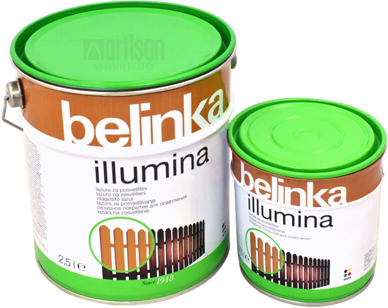 BELINKA Illumina - zesvětlovací lazura v objemu 0.75 l a 2.5 l