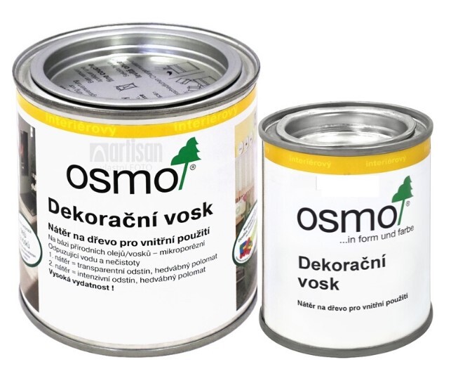 OSMO Dekorační vosk intenzivní odstíny  v balení 0.125 l a 0.375 l