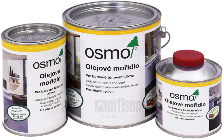 OSMO Olejové mořidlo v balení 0.5 l, 1 l a 2.5 l