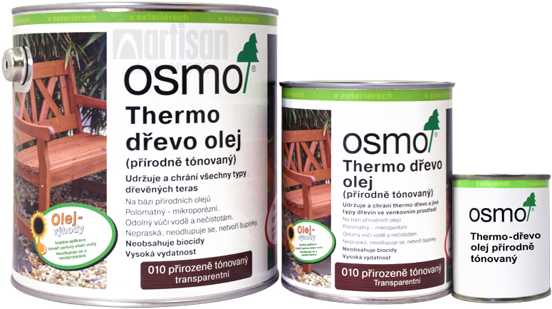 OSMO olej na terasy v objeme 0.125 l, 0.75 l a 2.5 l