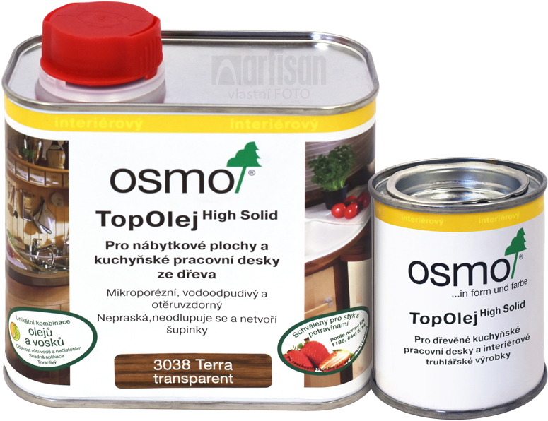 OSMO Selská barva - velikost balení 0.005 l, 0.125 l, 0.750 l a 2.5 l.