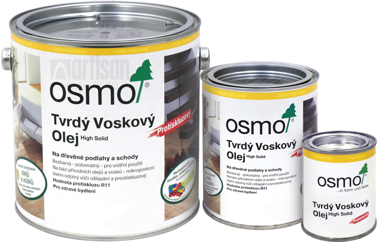 OSMO Tvrdý voskový olej protiskluzový - balení 0.125 l, 0.75 l a 2.5 l