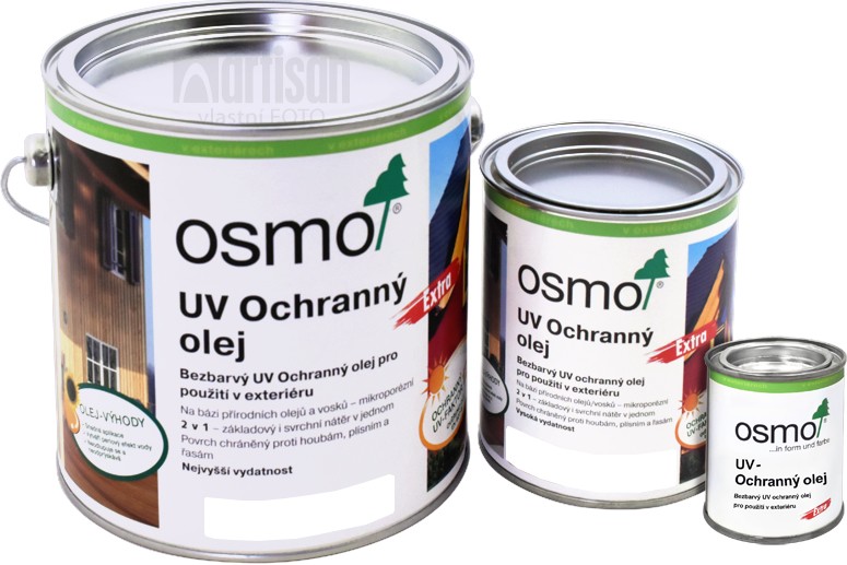 OSMO UV Olej Extra dodáváme v těchto baleních