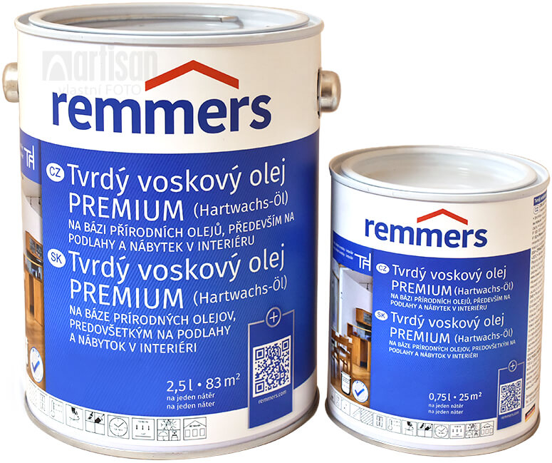 REMMERS Tvrdý voskový olej PREMIUM v balení 0.75 l a 2.5 l