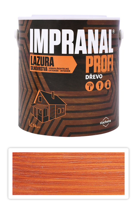 Impranal Profi - silnovrstvá vodou ředitelná lazura 2.5 l Kaštan