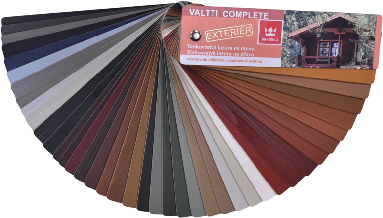 TIKKURILA Vzorník Valtti Plus Complete, Supi Sauna Finish - vějíř