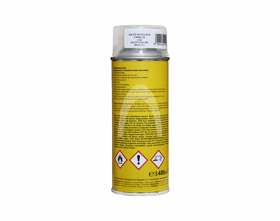 ADLER Spraylack G30 Seidenmatt Farblos – Schnelltrocknender Klarlack Für Möbel & Innenausbau, 400 Ml Dose
