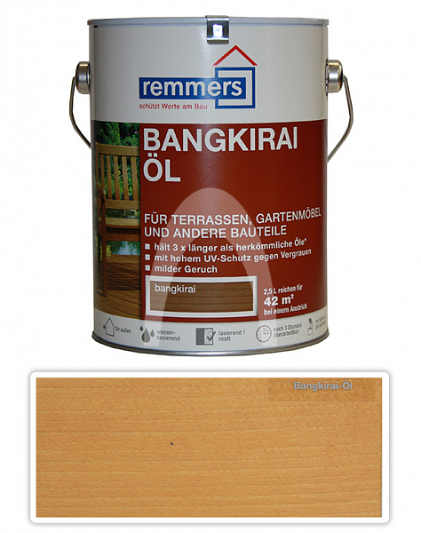 REMMERS Gartenholz Öl - vodou ředitelný terasový olej 2.5 l Bangkirai