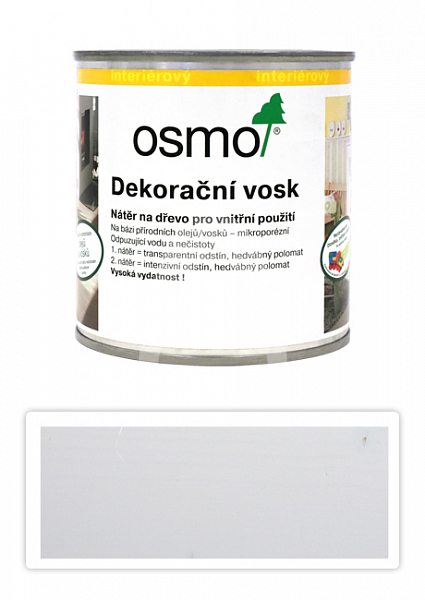 OSMO Dekorační vosk intenzivní odstíny 0.375 l Sníh 3188