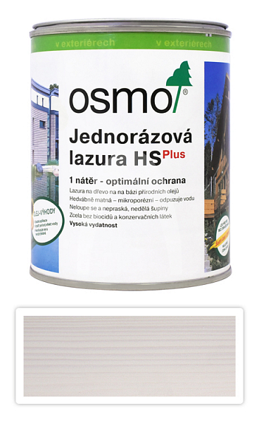 OSMO Jednorázová lazura HS 0.75 l Smrk bílý 9211