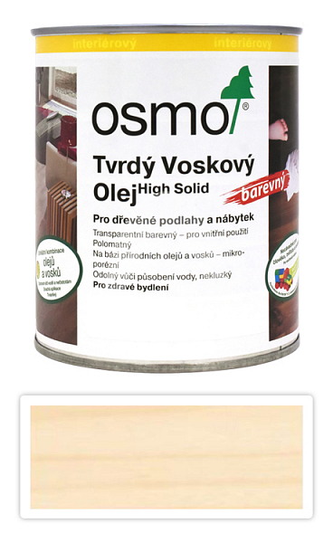 OSMO Tvrdý voskový olej barevný pro interiéry 0.75 l Bílý 3040