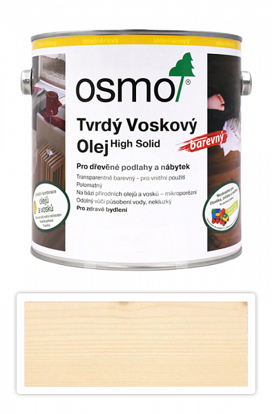 OSMO Tvrdý voskový olej barevný pro interiéry 2.5 l Přírodní 3041