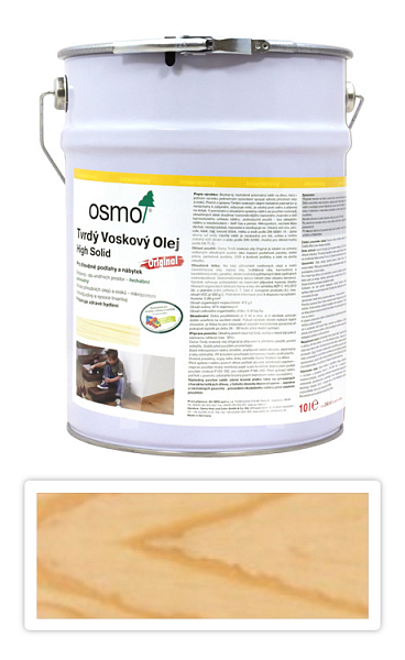 OSMO Tvrdý voskový olej pro interiéry 10 l Bezbarvý matný 3062