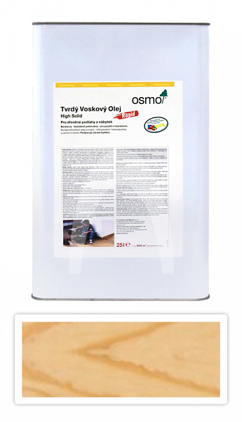 OSMO Tvrdý voskový olej Rapid pro interiéry 25 l Polomatný 3232