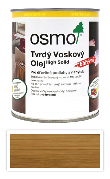 OSMO Tvrdý voskový olej barevný pro interiéry 0.75 l Med 3071