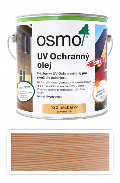 OSMO UV Olej Extra pro interiéry i exteriéry 25 l Bezbarvý 410