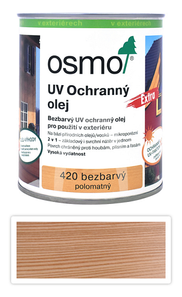 OSMO UV Olej Extra pro exteriéry 0.75 l Bezbarvý 420