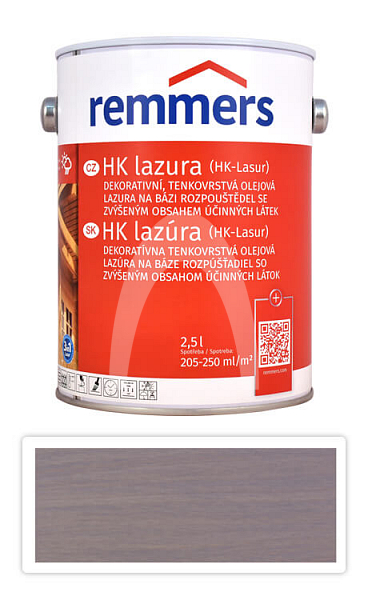 REMMERS HK lazura - ochranná lazura na dřevo pro exteriér 2.5 l Stříbrnošedá