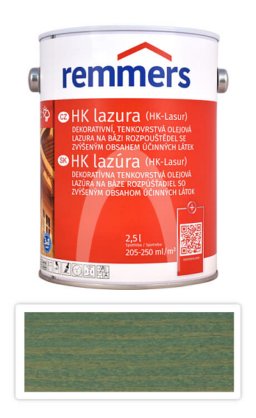 REMMERS HK lazura - ochranná lazura na dřevo pro exteriér 2.5 l Zelená sůl