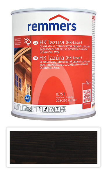 REMMERS HK lazura - ochranná lazura na dřevo pro exteriér 0.75 l Eben