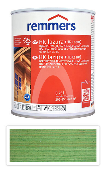 REMMERS HK lazura - ochranná lazura na dřevo pro exteriér 0.75 l Jedlově zelená