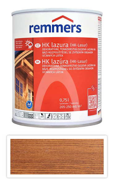 REMMERS HK lazura - ochranná lazura na dřevo pro exteriér 0.75 l Ořech