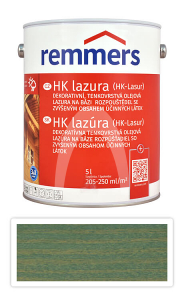 REMMERS HK lazura - ochranná lazura na dřevo pro exteriér 5 l Zelená sůl