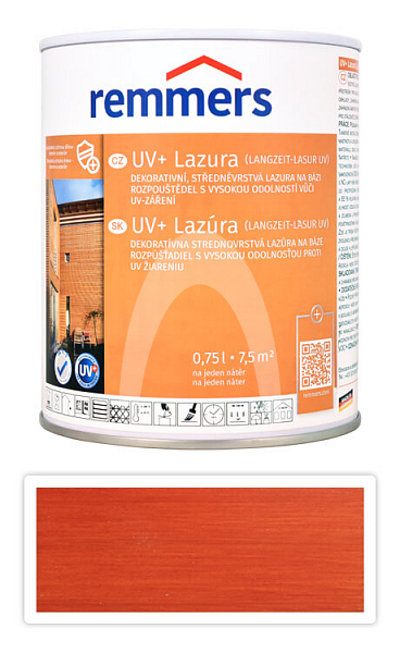 REMMERS UV+ Lazura - dekorativní lazura na dřevo 0.75 l Mahagon