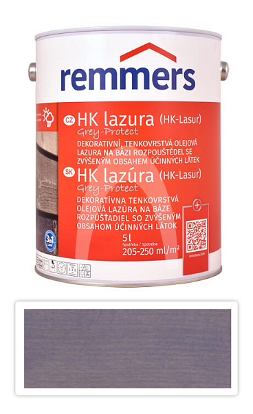 REMMERS HK lazura Grey Protect - ochranná lazura na dřevo pro exteriér 5 l Fenstergrau FT 20931