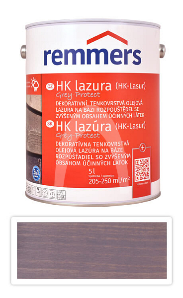 REMMERS HK lazura Grey Protect - ochranná lazura na dřevo pro exteriér 5 l Toskanagrau FT 20925