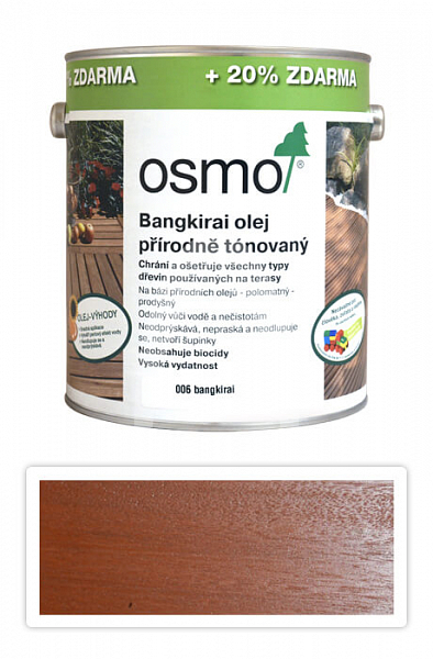 OSMO Speciální olej na terasy 3 l Bangkirai 006 (20 % zdarma)