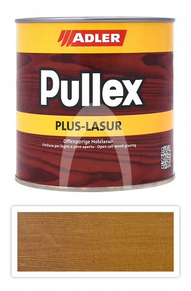 ADLER Pullex Plus Lasur - lazura na ochranu dřeva v exteriéru 0.75 l Dub 50317