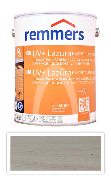 REMMERS UV+ Lazura - dekorativní lazura na dřevo 5 l Stříbrnošedá