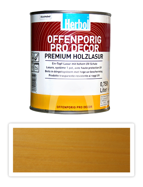 HERBOL Offenporig Pro Decor - univerzální lazura na dřevo 0.75 l Jasan 1420