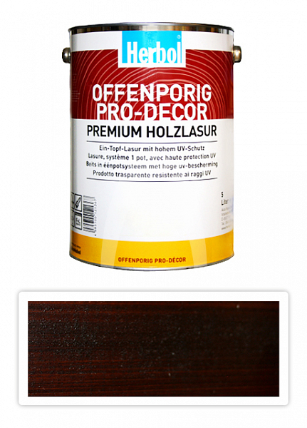 HERBOL Offenporig Pro Decor - univerzální lazura na dřevo 5 l Palisandr 8409