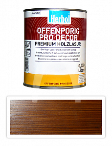 HERBOL Offenporig Pro Decor - univerzální lazura na dřevo 0.75 l Ořech 8405