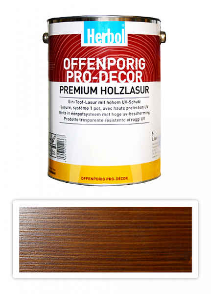 HERBOL Offenporig Pro Decor - univerzální lazura na dřevo 5 l Ořech 8405