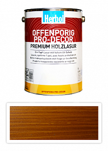 HERBOL Offenporig Pro Decor - univerzální lazura na dřevo 5 l Vlašský ořech 8404