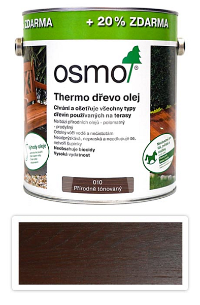 OSMO Speciální olej na terasy 3 l Thermo-dřevo 010 (20 % zdarma)