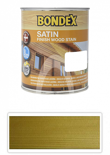 BONDEX Satin - silnovrstvá lazura pro ošetření dřeva v exteriéru 0.75 l Bezbarvá 900