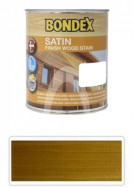 BONDEX Satin - silnovrstvá lazura pro ošetření dřeva v exteriéru 0.75 l Dub 922