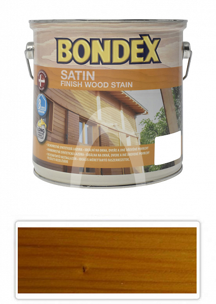 BONDEX Satin - silnovrstvá lazura pro ošetření dřeva v exteriéru 2.5 l Oregonská pinie 904