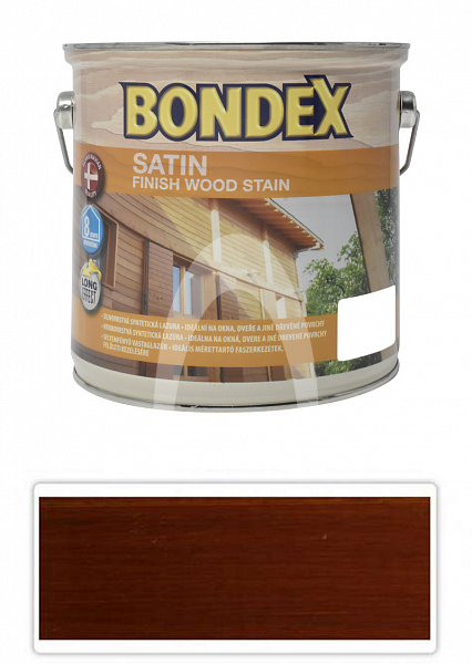 BONDEX Satin - silnovrstvá lazura pro ošetření dřeva v exteriéru 2.5 l Redwood 909