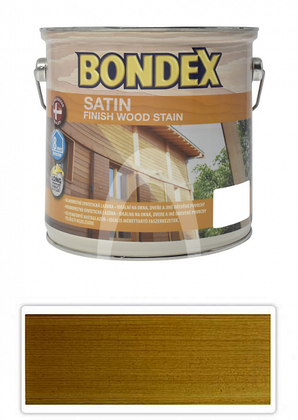 BONDEX Satin - silnovrstvá lazura pro ošetření dřeva v exteriéru 2.5 l Dub 922