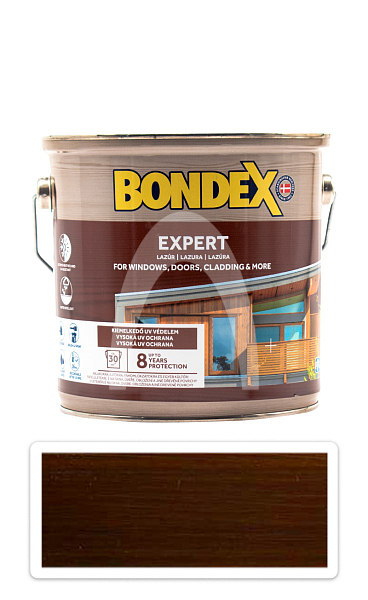 BONDEX Expert - silnovrstvá syntetická lazura na dřevo v exteriéru 2.5 l Ořech