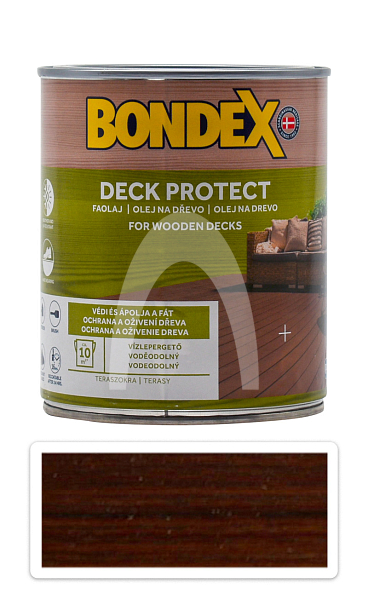 BONDEX Deck Protect - ochranný syntetický olej na dřevo v exteriéru 0.75 l Palisandr