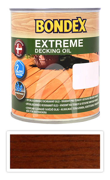 BONDEX Extreme Decking Oil - rychleschnoucí napouštěcí olej 0.75 l Červený mahagon