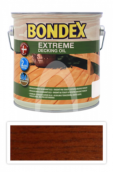 BONDEX Extreme Decking Oil - rychleschnoucí napouštěcí olej 2.5 l Červený mahagon